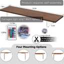 Monitor Stand Riser,Wood & Acrylic Computer Monitor Stand with LED Strip Light,Desk Accessories Desktop Organizer Stand for Computer,Laptop,Printer,PC & TV Screen