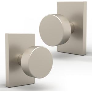 Mega Handles Laura Dummy Door Knob - 2 Pack Heavy Duty Dummy Door Knobs, Non-Turning Satin Nickel Door Knob for Closet & French Doors, Single Side, Fits All Standard Doors - Satin Nickel