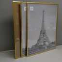 upsimples 18x24 Picture Frame Gold 3 Pack, Scratch-Proof Poster Frames 18 x 24 for Photo Gallery - Slide-In Strips, Horizontal or Vertical Wall Mounting