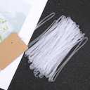 2 x 60 Pcs Clear Plastic Luggage Tag Loop Straps 5.9 Inch Tag Loops Transparent Name Tags Loop for Bag Tags ID Card Badge Holders
