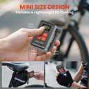 Mini Bike Tire Pump (150PSI Fast Inflation with Guage) (Presta and Schrader Valve) Portable Electric Air Pump for Road and Mountain Bicycle, E-Bike, Motorcycle, Sports Ball