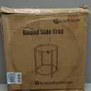 Yesker Side Table, End Table Metal Small Table Indoor Outdoor & Snack Bedside Table Sofa Side Snack Table Accent Coffee Table Living Room Bedroom Balcony 2 Layer (Black)