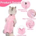Cat Recovery Suit for Abdominal Wounds or Skin Diseases, Cat Onesie for Cats After Surgery Female Kitten Recovery Suit, Breathable E-Collar Alternative for Cats After Spay Anti Licking Wounds M