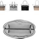 ZTUJO Purse Organizer Insert For Handbags,Mesh Bag Organizer Insert With Zipper Bag Tote Shaper Fit Speedy Neverful PM MM le Pliage,Light Weight (Grey, Medium)