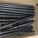 String Light Poles for Outside 4 Pack, 10ft Metal Outdoor String Light Poles for Deck - Ideal for Patio, Garden, Yard, Front Porch Decorations, Black