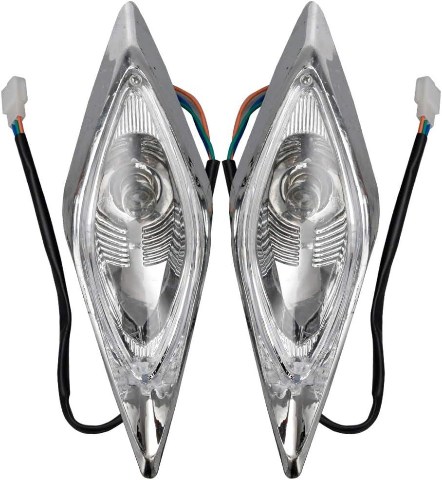 HIAORS ATV Quad Headlight Head Lamp for Coolster Taotao Kazuma Sunl 50cc 70cc 110cc 125 50cc 110cc 150cc 200cc 250cc 4 Wheeler Parts Left and Right
