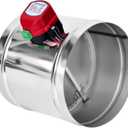 8" Motorized Duct Damper,On/Off Backdraft Damper Control, Stainless Steel Airflow Control Damper for HVAC System, 24V AC