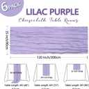 6 Pack Lilac Purple Cheesecloth Table Runner 10Ft Spring Lavender Gauze Cheese Cloth Table Runner 35x120 Inch Boho Sheer Rustic Fabric for Holiday Party Decor Baby Shower Wedding Home Decorations