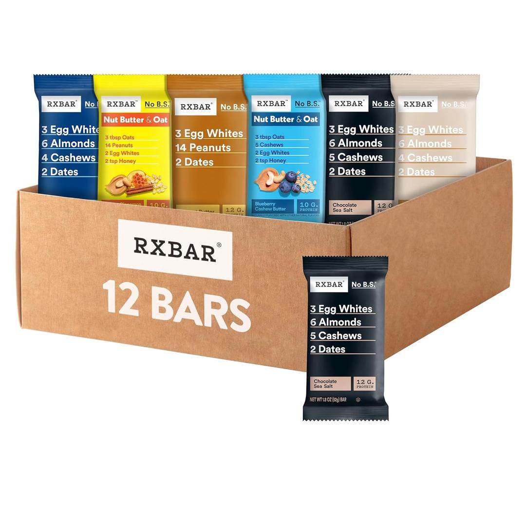 RXBAR Protein Bars, Snack Bars, Variety Pack (12 Count) (Best By: 04/29/2026)