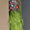 6FT Whimsical Lime Green Christmas Tree with 150 LED Timer Lights and Balls Ornament, Bendable Artificial Pencil Tree with Metal Base for Home Office Apartment Holiday Party Decoration