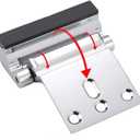 Home Indoor Security Door Lock Anti Theft Hinge Latch Lock Door Reinforcement Lock with 3 Inch Stop Reinforcement Lock Safety Tool 1 Pack Silver