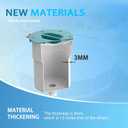 Above Ground Pool Skimmer,No Installation Required, no Adjustable Bracket Required,Comes with 10 Filter Socks, Special Note: The Pool Pump Flow Rate Must not Exceed 2100 GPH(Turquoise)
