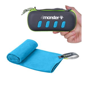 4Monster Camping Towel Super Absorbent-Quick Dry Microfiber Towel Ultra Compact & Soft-Travel Towel Lightweight for Backpacking,Hiking,Gym,Beach,Swimming,Yoga