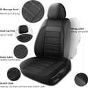 Seat Covers, Car Seat Covers Front Seats, Leather 3D Foam Back Support Car Seat Cover, Air Mesh Automotive Seat Covers, Airbag Compatible, Universal Fit Most Cars Vans Trucks SUVs (2PCS,N6)