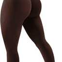 Scrunch Butt Leggings for Women Amplify Contour Legging Seamless Yoga Pants Workout Gym Booty Lifting Tights (Medium, Goat Brown)