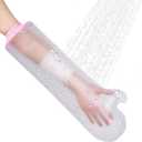 Waterproof Cast Covers for Shower Arm, Soft Comfortable Cast Protector for Shower Arm, Cast Cover Arms Adult, Keep Wounds/Bandage Dry Bath, Broken Hand/Wrist/Finger/Elbow, Reusable Wound Care SuppliesPink