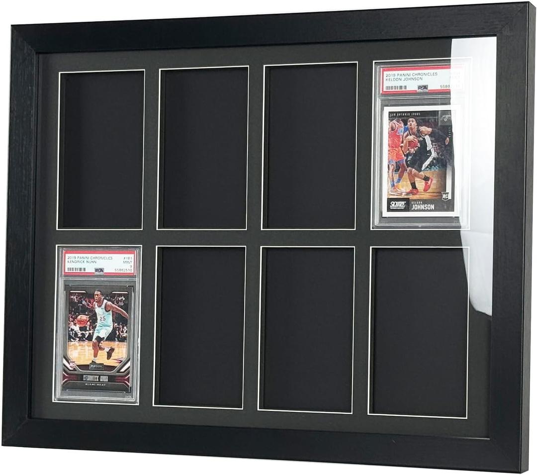 Graded Card Display Frame–Compatible with PSA, CGC, and TAG Slabs–Wall-Mount Trading Card Display Case for Sports Cards, Pokémon, and MTG