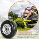 RUTU 11x4.00-5 Flat Free Tire and Wheel Assembly with 3/4" Precision bearings or 5/8" & 1/2",Replacement Tires 3.4"-4"-4.5"-5" Centered Hub,for Zero-Turn Lawn Mowers