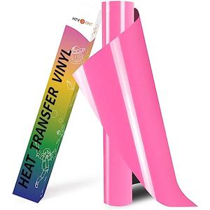 HTVRONT HTV Vinyl Rolls Heat Transfer Vinyl - 12" x 8ft Pink HTV Vinyl for Shirts, Iron on Vinyl for All Cutting Machine - Easy to Cut & Weed for Heat Vinyl Design