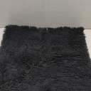 Smiry Luxury Chenille Bathroom Rugs 47x20, Extra Soft and Absorbent Shaggy Bath Mat, Machine Washable, Non-Slip Plush Carpet Runner for Tub, Shower, and Floor, Home Decor Accessories, Black