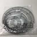 5 Pieces Christmas Metal Wreath Frame Ring Round DIY Macrame Floral Crafts Wire Wreath Form Christmas Decoration Door Craft (Deep Green, 12 Inch, 8 Inch)