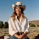 Barelove Cowboy Hat Cowgirl Hat - Preppy Sparkly Cowboy Hats for Women Bachelorette Birthday Disco Party Halloween