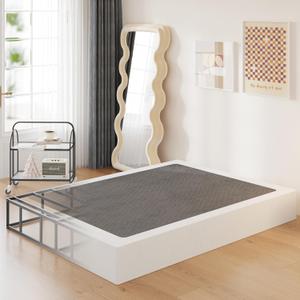 10 Inch Box Spring for Queen Bed High Profile Heavy Duty Metal Queen Box Spring with Fabric Cover, Sturdy Mattress Foundation, Easy Assembly, Noise Free, Black