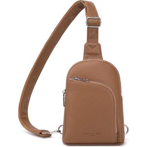 INICAT Small Travel Purse, Anti Theft Crossbody Bag for Women, Brown