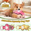 2-Pack Squeaky Dog Toys & Tough Tug of War Set - No Stuffing Chew-Resistant Plush Toys to Keep Them Busy, Best Birthday Gift for Small/Medium/Large Breeds (Ducks & Gorilla)