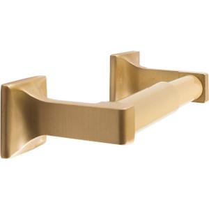 SENTO Gold Toilet Paper Holder Wall Mount, Double Post Tissue Toilet Paper Holder, Easy Installation, Heavy Duty Metal, Satin Brass