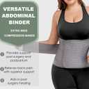 Abdominal Binder Post Surgery - Postpartum Belly Band Wrap | Post C Section Belly Binder Recovery Belt | Stomach Compression Hernia Belt For Men or Women After Pregnancy, Hysterectomy (Large/X-Large)