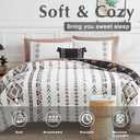 Geniospin King Size Comforter Set- 7 Pieces Boho Bed in a Bag, Western Bedding Set for All Seasons, Reversible Aztec Bedding, Lightweight Comforter Bed Set with Sheets, Pillowcases & Shams