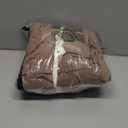 JIYUAN 100% Washed Cotton Duvet Cover Set 3 Pieces King, 1 Duvet Cover 104x90 Inches(Comforter Not Included) and 2 Pillowcases,Linen Feel Bedding Set Comfy and Breathable,Chocolate Brown