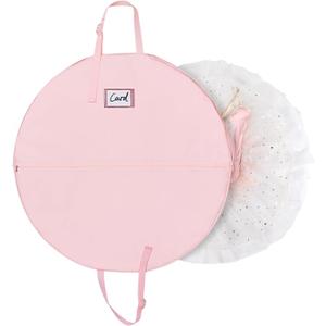 Univivi Tutu Dress Garment Bag, 30 Inch Dance Clothes Bag for Hanging Clothes, Girls Cheer Uniform Bag with Inner Buckle Strap and Handle Strap - Pink