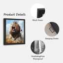 Lion Decor Wall Art Lion with Crown Pictures Canvas Print Painting Wildlife Animal Artwork Signs Decoration Gifts For Bathroom Living Room Bedroom Office Framed 8"X10"