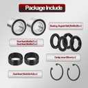 Front Wheel Bearings Seals for Honda FourTrax 300 Rancher 350 400 420 Only for 4x4, OEM# 91051-HC5-003 91209-HN2-003 91256-HC5-003