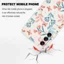 for Samsung Galaxy A14 5G Case Slim Soft Liquid Silicone Flower Pattern Galaxy A14 5G Phone Cover(6.6" Display) -Leaf White