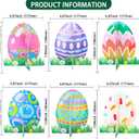 3 x Gyufise 12 Pack Happy Easter Honeycomb Centerpieces for Table Decorations Bunny Easter Egg Centerpieces Decor for Easter Day Birthday Anniversary Party Supplies