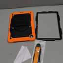 SEYMAC stock Case for Samsung Galaxy Tab A11+ Plus/A9+ Plus 11'', Full-Body Drop Protection Case with Screen Protector Pencil Holder [360 Rotating Hand Strap] &Stand, Orange+Black