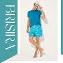 BRISIRA Mens Swim Trunks Bathing Suit 5 Inch Inseam Compression Liner Beach Swim Shorts Swimwear Quick Dry Zipper Pocket (S)