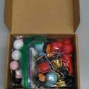 Racing Cake Toppers with Black Red Blue Balls Trophy Stars for Racing Birthday Decorations