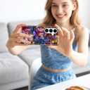 Compatible with MagSafe Case for Samsung Galaxy S26 Ultra, Cute Aesthetic Stained Glass Flower Magnetic Soft TPU and Hard PC Protective Phone Cover for Women Girls - Vividly Colored Floral