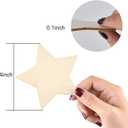 80 Pieces 4 Inch Unfinished Wooden Star Blank Natural Wood Slices Wooden Cutout Tiles for DIY Crafts Home Decoration Painting Staining (Star)