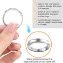 Haiou Ring Size Adjuster for Loose Rings - Clear Invisible Ring Guard, Spacer & Tightener | Sil. Resizer Extender