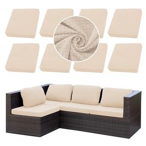 SUKAIKEQA Outdoor Cushion Covers Set,8PCS Patio Furniture Couch Seat Slipcovers, Replacement for Sofa Sectional Chair(Cover，Only)