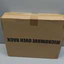 Expandable Microwave Stand, Heavy Duty 3-Tier Adjustable Microwave Oven Rack Shelf with 8 Hooks & 2 Holders, Space-saving Kitchen Counter Shelf for kitchen organizers and storage, 200lbs Capacity (Black)