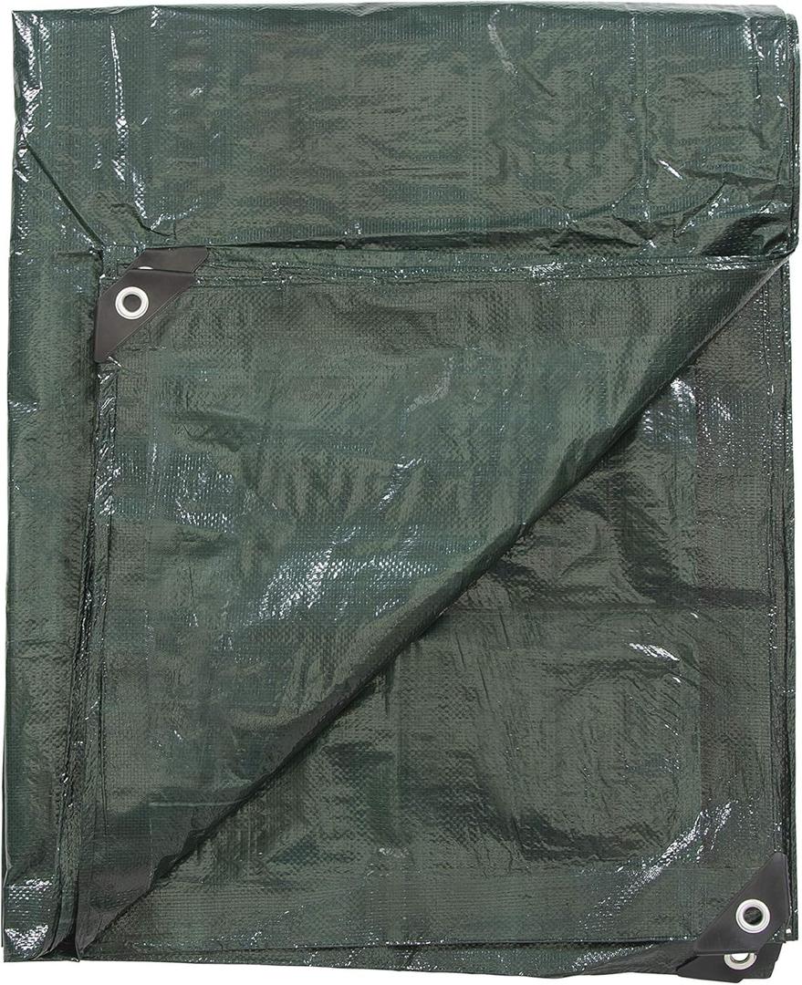 Stansport Medium-Duty Rip-Stop Tarp 8' x 10' - Dark Green (T-810)