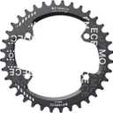 Narrow Wide Chainring 96BCD Single Speed 32T 34T 36T 38T Round for Shimano M6000 M7000 M8000 M9000 (Black)