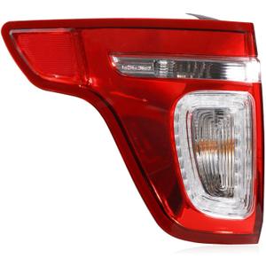 LED Tail Lights Assembly Compatible with 2011-2015 Ford Explorer OE Style Left Driver Side Rear Light Taillights Replacement for BB5Z13405C
