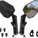 Evermotor 360° Motorcycle Mirror, Adventure Motorcycle Mirrors - Adjustable M8 M10 Compatible with Most Motorcycles, ADV, ATV, Moped, Quad (2 PCS)